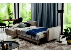 Canapé D'angle Convertible En Tissu Velours Luxe, Rangement - Gris, Angle Gauche (vu De Face), ROXANE VELOURS -Deco.fr Soldes Boutique canape 9996751