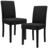 Kit De 2 Chaises Bois Simili 90 X 42 X 48 Cm Noir Mat [en.casa] -Deco.fr Soldes Boutique chaise 10021183