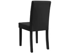Kit De 2 Chaises Bois Simili 90 X 42 X 48 Cm Noir Mat [en.casa] -Deco.fr Soldes Boutique chaise 10021189