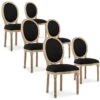 Lot De 6 Chaises Médaillon Louis XVI Tissu Noir 4 Lot De 6 Chaises Médaillon Louis XVI Tissu Noir -Deco.fr Soldes Boutique chaise 10022205