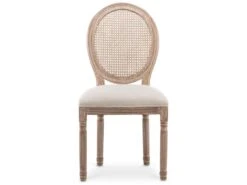Lot De 2 Chaises Médaillon Louis XVI Cannage Rotin Tissu Beige 7 Lot De 2 Chaises Médaillon Louis XVI Cannage Rotin Tissu Beige -Deco.fr Soldes Boutique chaise 10022227