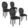 Lot De 4 Chaises Médaillon Louis XVI Velours Noir 10 Lot De 4 Chaises Médaillon Louis XVI Velours Noir -Deco.fr Soldes Boutique chaise 10022323