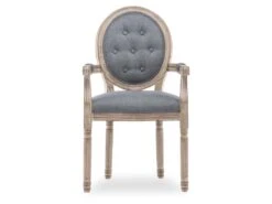 Lot De 2 Fauteuils Médaillon Capitonnés Louis XVI Tissu Gris 3 Lot De 2 Fauteuils Médaillon Capitonnés Louis XVI Tissu Gris -Deco.fr Soldes Boutique chaise 10022349