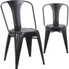 KAYELLES Lot De 2 Chaises Bistrot Chaise Metal Industriel BROOK (noir) -Deco.fr Soldes Boutique chaise 10025913