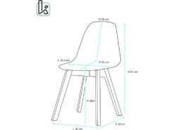 KAYELLES Lot De 2 Chaises Scandinaves Enfant JUBA (bleu) -Deco.fr Soldes Boutique chaise 10026191