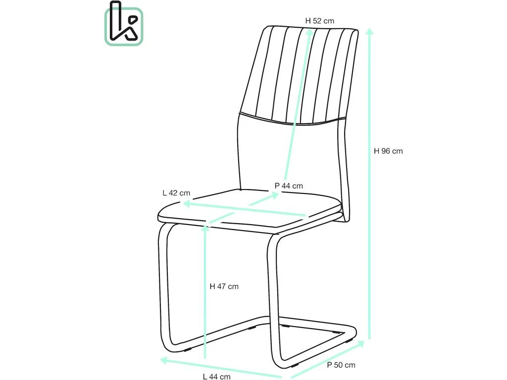 KAYELLES Lot De 2 Chaises De Salle à Manger Contemporaine Design DINA (noir) 5 KAYELLES Lot De 2 Chaises De Salle à Manger Contemporaine Design DINA (noir) – Image 5