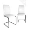 KAYELLES Lot De 2 Chaises De Salle à Manger Contemporaine Design DINA (blanc)