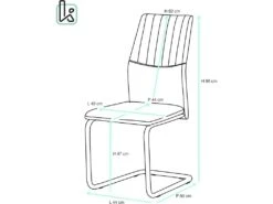 KAYELLES Lot De 2 Chaises De Salle à Manger Contemporaine Design DINA (gris) 9 KAYELLES Lot De 2 Chaises De Salle à Manger Contemporaine Design DINA (gris) -Deco.fr Soldes Boutique chaise 10026709