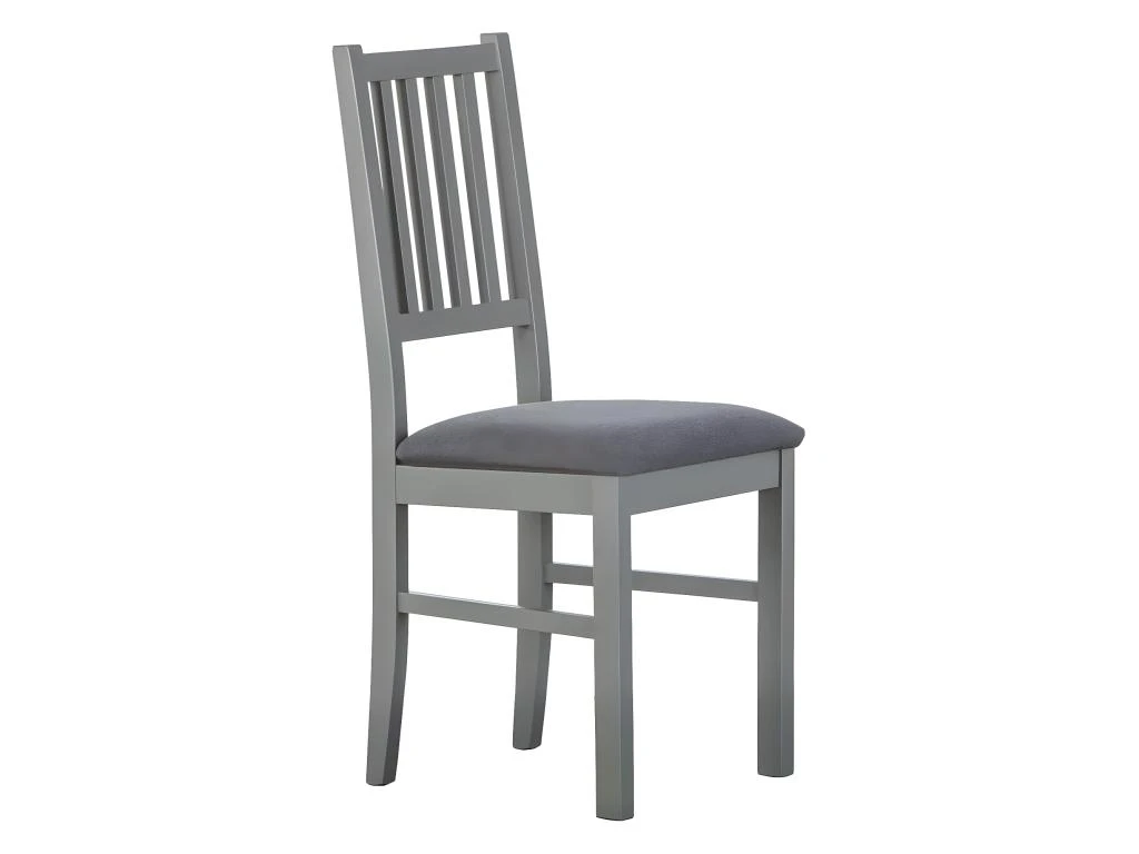 MELINA - Lot De 2 Chaises Bois Massif Gris 3 MELINA - Lot De 2 Chaises Bois Massif Gris – Image 3