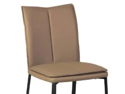 CALLUM - Lot De 6 Chaises Taupe Avec Sur-Coussin -Deco.fr Soldes Boutique chaise 10029877