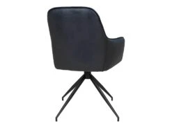 KARBO - Fauteuil Pivotant Simili Noir Et Piétement Acier -Deco.fr Soldes Boutique chaise 10030179
