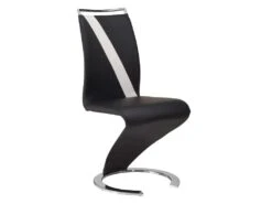 Lot De 2 Chaises - Simili Noir & Blanc - TWIZY II 7 Lot De 2 Chaises - Simili Noir & Blanc - TWIZY II -Deco.fr Soldes Boutique chaise 10134819