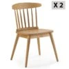 Pack 2 Chaises Ben En Bois Couleur Chêne -Deco.fr Soldes Boutique chaise 10555461