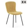 Pack 4 Chaises Lucky Recouvertes De Tissu Moutarde 4 Pack 4 Chaises Lucky Recouvertes De Tissu Moutarde -Deco.fr Soldes Boutique chaise 10557677