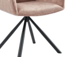 Chaise Pivotante Avec Accoudoirs En Velours Et Métal - Beige - GOZIA De Pascal MORABITO -Deco.fr Soldes Boutique chaise 10668313