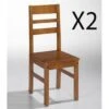 Lot De 2 Chaises De Salle à Manger En Pin Massif Coloris Cerisier - Longueur 42 X Profondeur 45 X Hauteur 98 cm -Deco.fr Soldes Boutique chaise 10676511