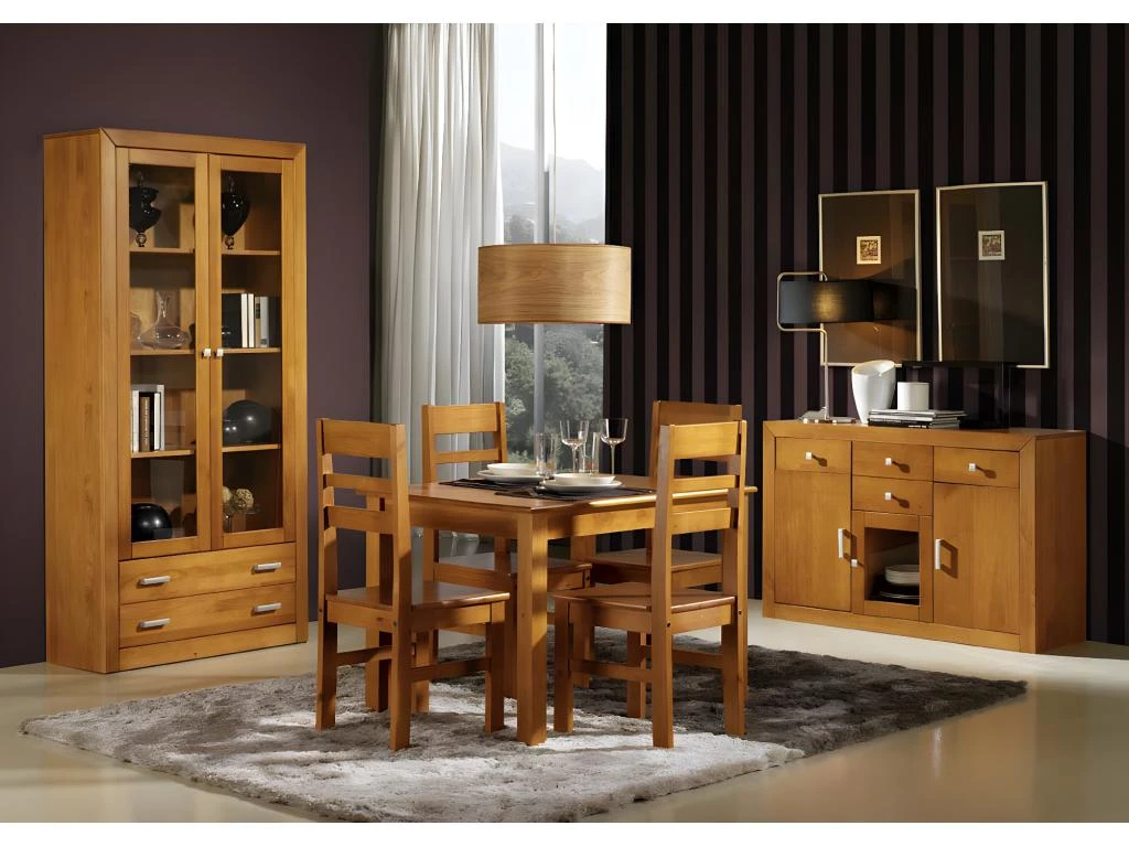 Lot De 2 Chaises De Salle à Manger En Pin Massif Coloris Cerisier - Longueur 42 X Profondeur 45 X Hauteur 98 cm 2 Lot De 2 Chaises De Salle à Manger En Pin Massif Coloris Cerisier - Longueur 42 X Profondeur 45 X Hauteur 98 cm – Image 2