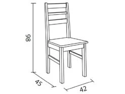 Lot De 2 Chaises De Salle à Manger En Pin Massif Coloris Cerisier - Longueur 42 X Profondeur 45 X Hauteur 98 cm 5 Lot De 2 Chaises De Salle à Manger En Pin Massif Coloris Cerisier - Longueur 42 X Profondeur 45 X Hauteur 98 cm -Deco.fr Soldes Boutique chaise 10676515