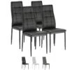 Set De 4 Chaises Salon Chelsea Tapissées Noir, 42 Cm X 51 Cm X 97 Cm 7 Set De 4 Chaises Salon Chelsea Tapissées Noir, 42 Cm X 51 Cm X 97 Cm -Deco.fr Soldes Boutique chaise 10759273