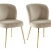 Lot De 2 Chaises En Velours Et Métal Doré - Beige - POLPONA De Pascal MORABITO 11 Lot De 2 Chaises En Velours Et Métal Doré - Beige - POLPONA De Pascal MORABITO -Deco.fr Soldes Boutique chaise 10761221