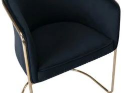 Chaise Avec Accoudoirs En Velours Et Métal - Noir Et Doré - JOSETHE De Pascal MORABITO -Deco.fr Soldes Boutique chaise 10855231