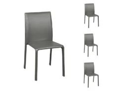 Quatuor De Chaises Grises - BOUBLI
