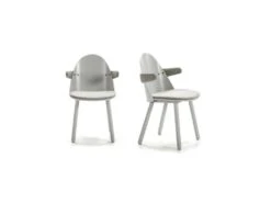 Duo De Chaises Avec Accoudoirs Bois/Gris - TEULAT UMA
