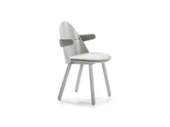 Duo De Chaises Avec Accoudoirs Bois/Gris - TEULAT UMA -Deco.fr Soldes Boutique chaise 11136091