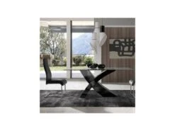 Quatuor De Chaises Simili Cuir Noir - ROME -Deco.fr Soldes Boutique chaise 11141845