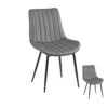 Duo De Chaises Simili Cuir Gris - TUCSON N°1