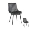 Duo De Chaises Simili Cuir Noir - TUCSON -Deco.fr Soldes Boutique chaise 11143859