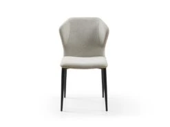 Lot De 6 Chaises En Tissu, Simili Et Métal - Gris Clair Et Beige - KIDANA De Pascal MORABITO -Deco.fr Soldes Boutique chaise 11207901