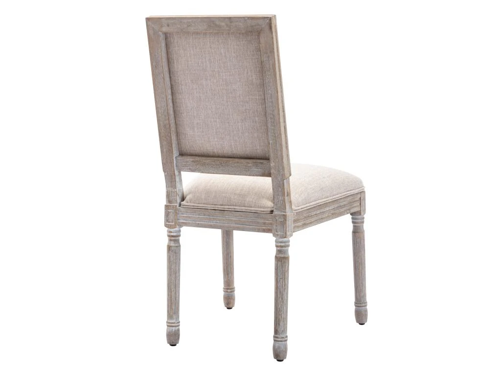 Lot De 6 Chaises En Tissu Et Bois D'hévéa - Beige - AMBOISETTE 5 Lot De 6 Chaises En Tissu Et Bois D'hévéa - Beige - AMBOISETTE – Image 5