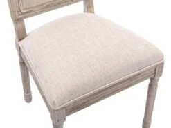 Lot De 6 Chaises En Tissu Et Bois D'hévéa - Beige - AMBOISETTE 15 Lot De 6 Chaises En Tissu Et Bois D'hévéa - Beige - AMBOISETTE -Deco.fr Soldes Boutique chaise 11210447