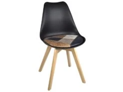 Lot 2 Chaises Scandinaves Coussin Patchwork LAO (Marron) 9 Lot 2 Chaises Scandinaves Coussin Patchwork LAO (Marron) -Deco.fr Soldes Boutique chaise 11225989