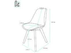 Lot 2 Chaises Scandinaves Coussin Patchwork LAO (Marron) 13 Lot 2 Chaises Scandinaves Coussin Patchwork LAO (Marron) -Deco.fr Soldes Boutique chaise 11225997