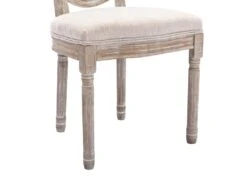 Lot De 6 Chaises - Cannage, Tissu Et Bois D'hévéa - Beige - ANTOINETTE 17 Lot De 6 Chaises - Cannage, Tissu Et Bois D'hévéa - Beige - ANTOINETTE -Deco.fr Soldes Boutique chaise 11310875