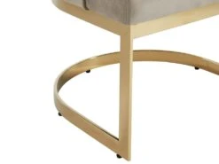 Lot De 2 Chaises En Velours Et Acier Inoxydable - Beige Et Pieds Dorés - PORILASO De Pascal MORABITO -Deco.fr Soldes Boutique chaise 11775125