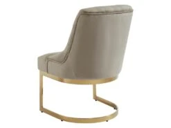 Lot De 6 Chaises En Velours Et Acier Inoxydable - Beige Et Pieds Dorés - PORILASO De Pascal MORABITO -Deco.fr Soldes Boutique chaise 11778237