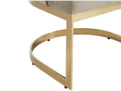 Lot De 6 Chaises En Velours Et Acier Inoxydable - Beige Et Pieds Dorés - PORILASO De Pascal MORABITO -Deco.fr Soldes Boutique chaise 11778265