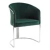 Chaise Avec Accoudoirs En Velours Et Métal - Vert Et Chromé - JOSETHE De Pascal MORABITO 16 Chaise Avec Accoudoirs En Velours Et Métal - Vert Et Chromé - JOSETHE De Pascal MORABITO -Deco.fr Soldes Boutique chaise 11941269