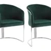 Lot De 2 Chaises Avec Accoudoirs En Velours Et Métal - Vert Et Chromé - JOSETHE De Pascal MORABITO 16 Lot De 2 Chaises Avec Accoudoirs En Velours Et Métal - Vert Et Chromé - JOSETHE De Pascal MORABITO -Deco.fr Soldes Boutique chaise 11941679