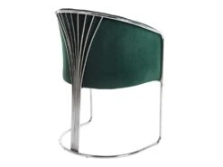 Lot De 6 Chaises Avec Accoudoirs En Velours Et Métal - Vert Et Chromé - JOSETHE De Pascal MORABITO -Deco.fr Soldes Boutique chaise 11941891