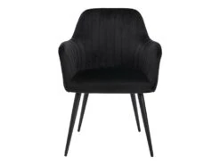 Lot De 2 Chaises Avec Accoudoirs En Velours Et Métal Noir - Noir - ELEANA 9 Lot De 2 Chaises Avec Accoudoirs En Velours Et Métal Noir - Noir - ELEANA -Deco.fr Soldes Boutique chaise 12239547