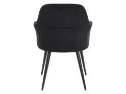 Lot De 2 Chaises Avec Accoudoirs En Velours Et Métal Noir - Noir - ELEANA 13 Lot De 2 Chaises Avec Accoudoirs En Velours Et Métal Noir - Noir - ELEANA -Deco.fr Soldes Boutique chaise 12239583