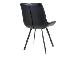 FIONA - Lot De 4 Chaises Incurvées Simili Noir -Deco.fr Soldes Boutique chaise 12339649