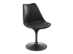 Lot De 6 Chaises En Polypropylène, Simili Et Métal - Noir - XAFY -Deco.fr Soldes Boutique chaise 12353255
