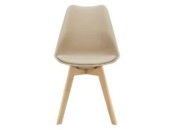 Lot De 2 Chaises De Salle à Manger Scandinave Siège Cuisine Plastique Synthétique Hêtre 81 Cm Beige 03_0002767 -Deco.fr Soldes Boutique chaise 12384249
