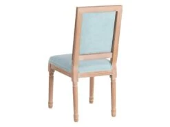 EMIA - Lot De 2 Chaises Dossier Rectangulaire Tissu Bleu 9 EMIA - Lot De 2 Chaises Dossier Rectangulaire Tissu Bleu -Deco.fr Soldes Boutique chaise 12401815