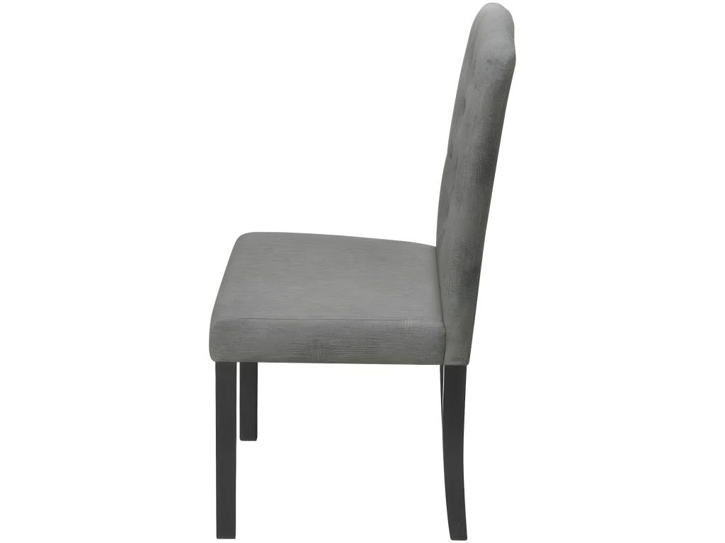 Lot De 2 Chaises De Salle à Manger Cuisine Dossier Capitonné En Tissu Gris CDS020606 5 Lot De 2 Chaises De Salle à Manger Cuisine Dossier Capitonné En Tissu Gris CDS020606 – Image 5
